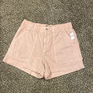 Women's High-Waist Pink Utility Shorts
